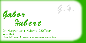 gabor hubert business card